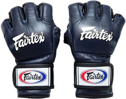 Fairtex FGV12 Ultimate MMA Gloves - Genuine Leather Open-Palm Grappling Gloves with Open Thumb Loop - Official ONE Championship Gloves