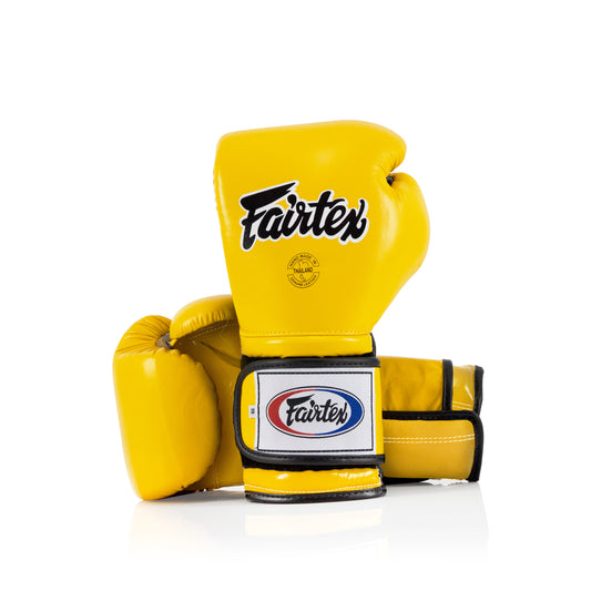 Fairtex BGV9 Mexican Style Yellow Black Muay Thai Boxing Glove - Heavy Hitter