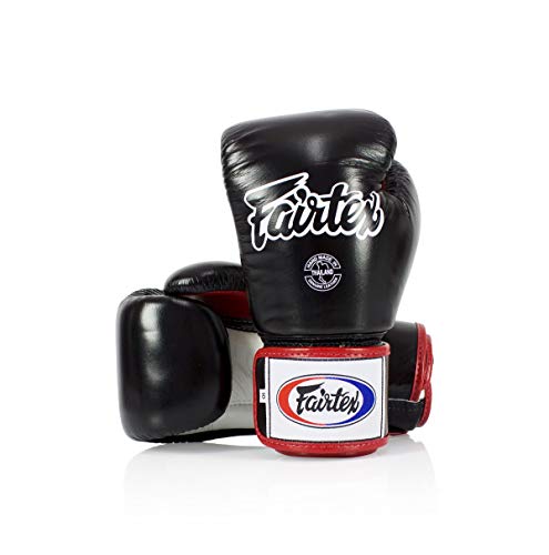 Fairtex BGV1 Black/White/Red Muay Thai Boxing Glove - Fairtex Store