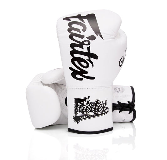 Fairtex BGLG1 White Kickboxing Glove - Fairtex Store