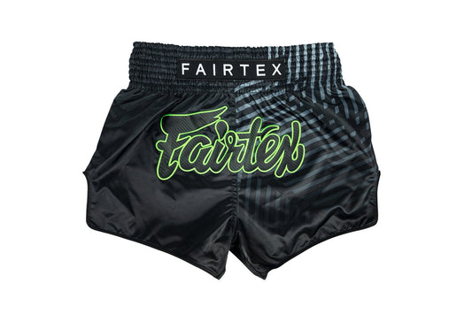 Fairtex BS1924 Racer Black Slim Cut Muay Thai Boxing Shorts