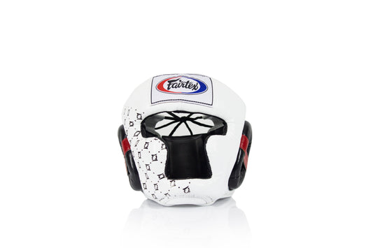 Fairtex HG10 Headgear Head Guard Super Sparring - Black & White - Fairtex Store