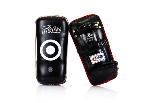 Fairtex KPLS2 Superior Kickboxing Curved Kick Pads - Cowhide Leather - Fairtex Store